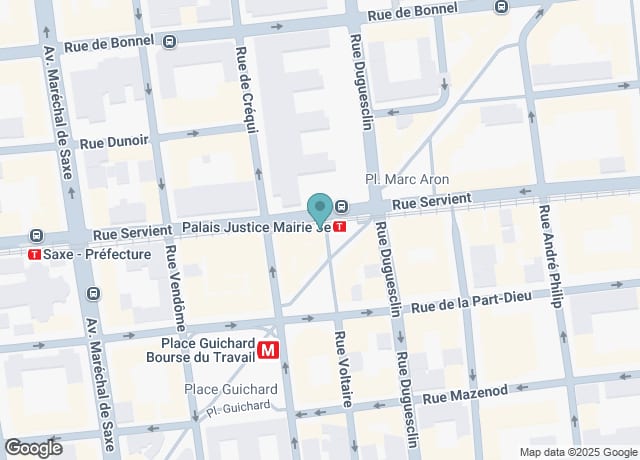 Map showing location of 71 Rue Moncey