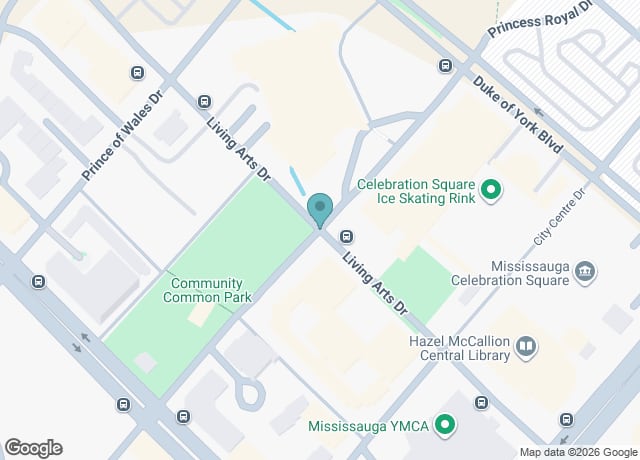 Living Arts Dr At, Princess Royal Dr, Mississauga, ON L5B 0C3