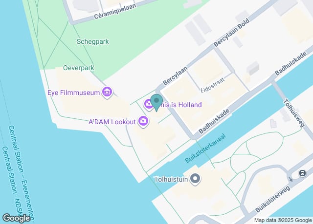 Map showing location of Amsterdamse Brouwbus