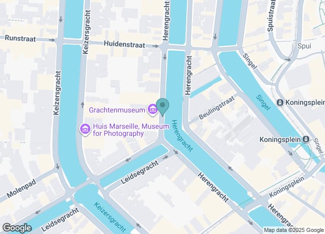 Map showing location of Museum Of The Canals