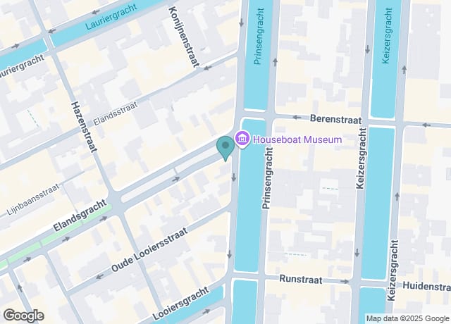 Map showing location of Prinsengracht 296K