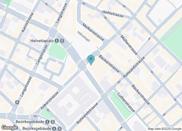 Map showing location of Volkshaus Zürich