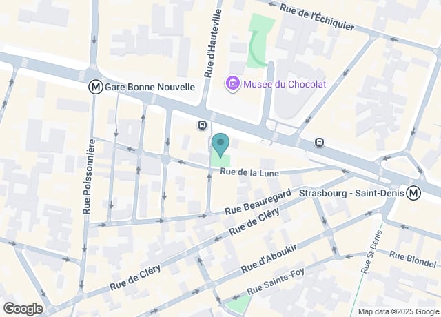 Map showing location of Square Jacques Bidault, rue de la Lune, 75002,Paris