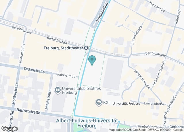 Map showing location of Bertoldstraße 30, 79098 Freiburg im Breisgau