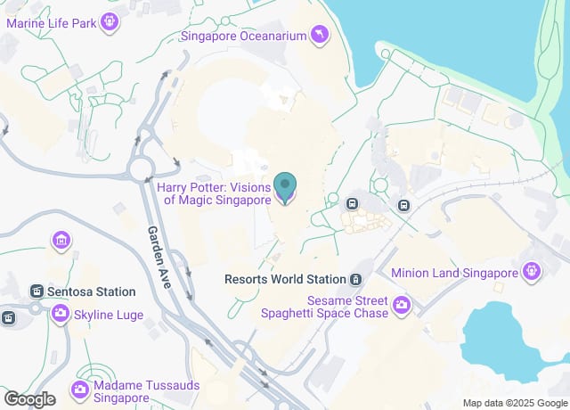 Map showing location of WEAVE at Resorts World Sentosa