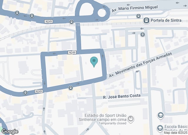 Map showing location of Comboio Turístico de Sintra