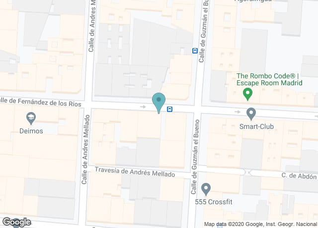 Map showing location of Copérnico The Club