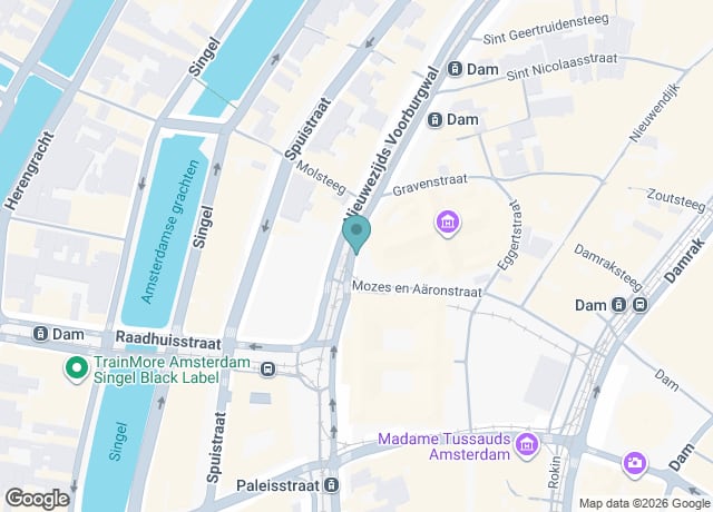 Map showing location of Amsterdam Bike Rentals