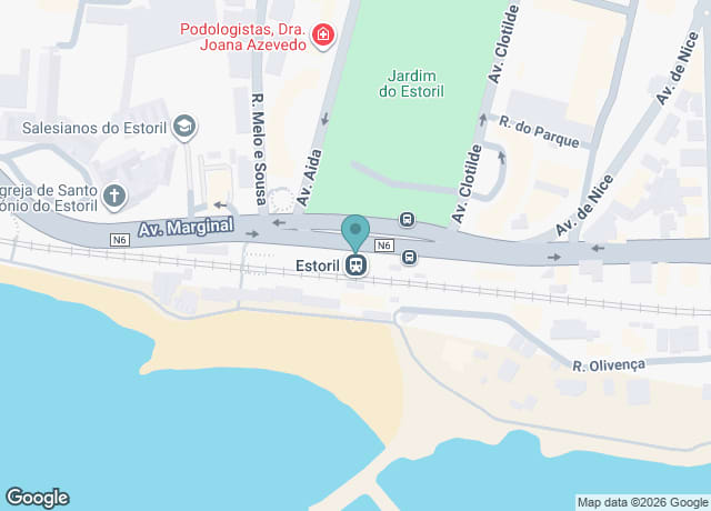 Map showing location of Estoril