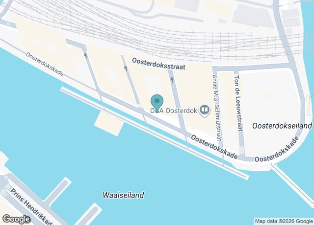 Map showing location of Oosterdokskade 131