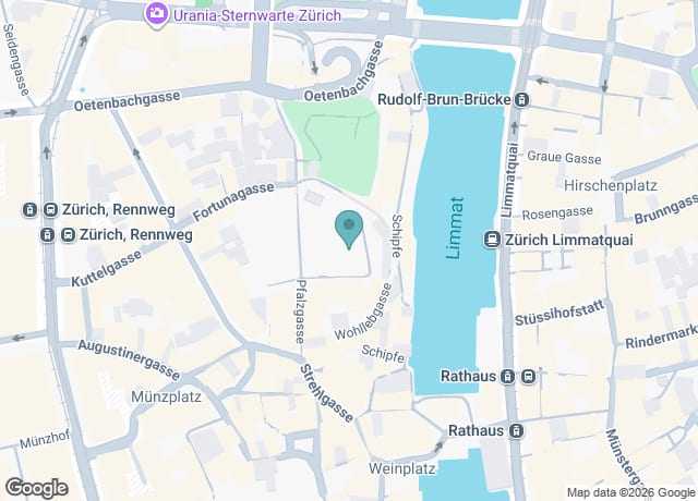 Map showing location of Hedwig Fountain, Lindenhof
