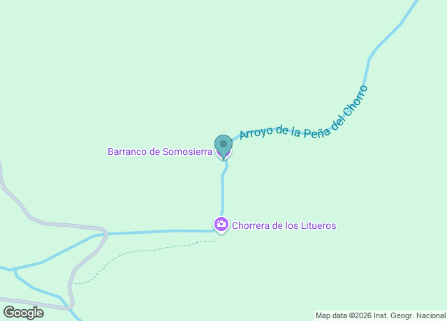 Map showing location of Barranco de Somosierra