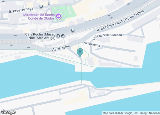 Map showing location of Rocha do Conde de Óbidos