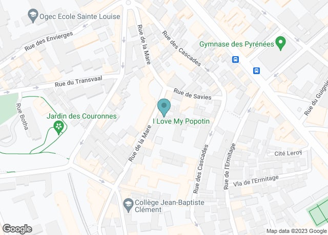 Map showing location of I Love My Popotin