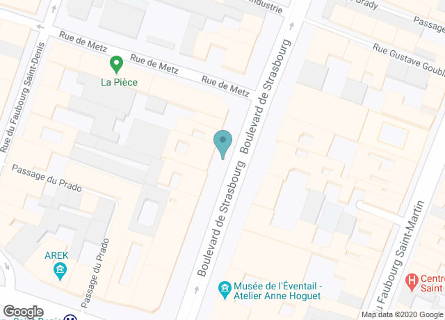 Map showing location of La Scala Paris