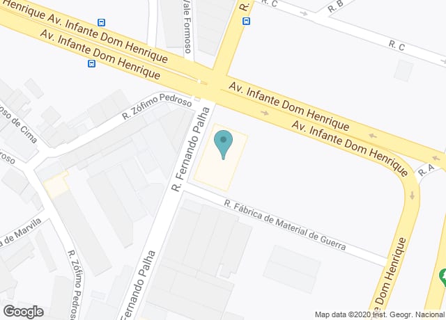 Map showing location of Centro Cultural de Carnide