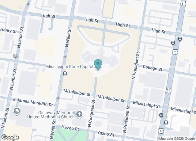 Mississippi State Capitol Walking Path