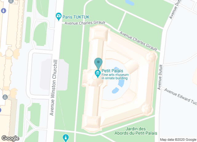 Map showing location of Petit Palais