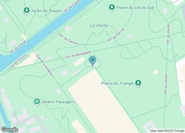 Map showing location of La Villette