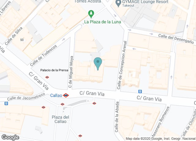 Map showing location of Ella Sky Bar Madrid