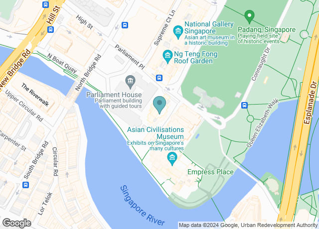 Map showing location of The Arts House