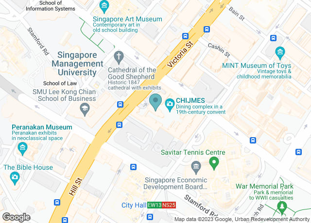 Map showing location of CHIJMES Hall