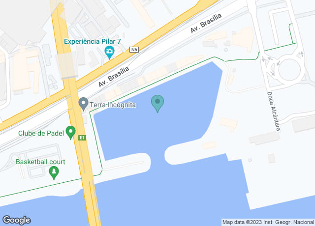 Map showing location of Doca de Santo Amaro