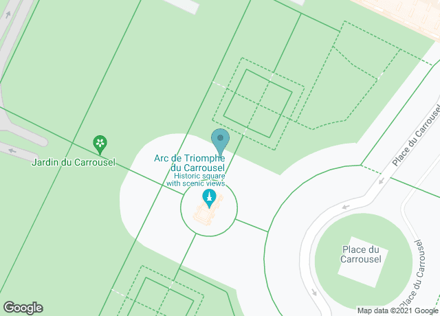 Map showing location of Arc de Triomphe du Carrousel