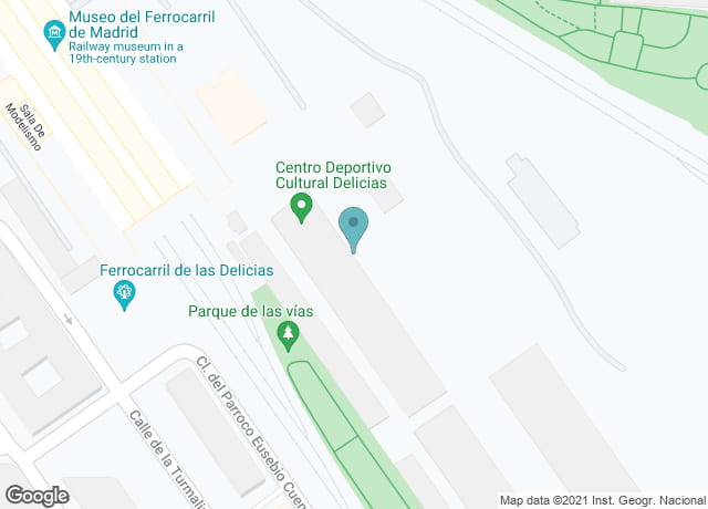Map showing location of Espacio Delicias