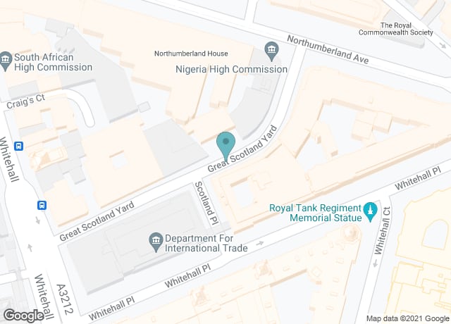 Secret location in London Whitehall