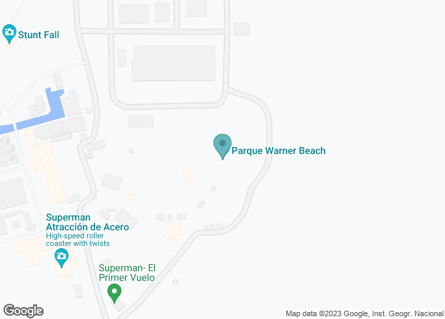 Map showing location of Parque Warner Beach