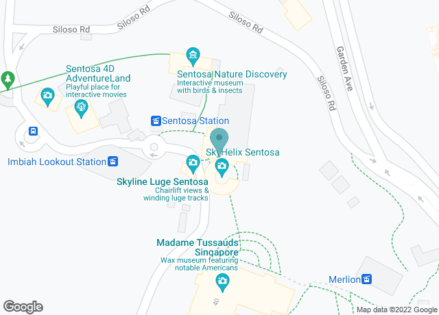 Map showing location of Sentosa Singapore