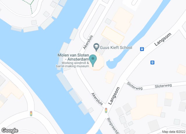 Map showing location of Molen Van Sloten (1990) & Kuiperij Museum - Windmill