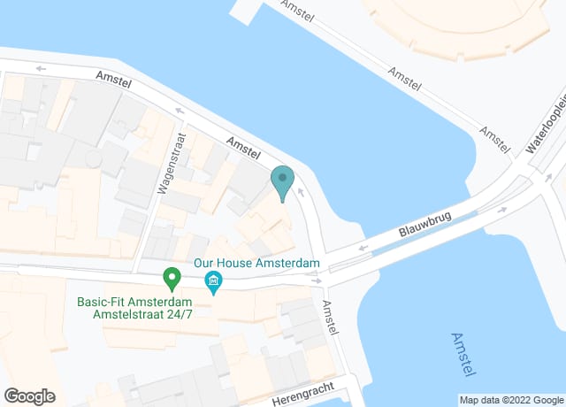 Map showing location of Xtracold Icebar Amsterdam
