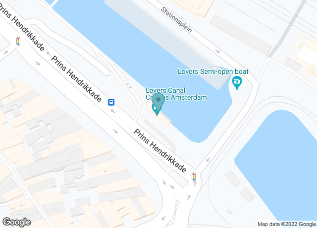 Map showing location of Canal Cruise Amsterdam