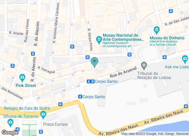 Map showing location of Minigolf Lisbon