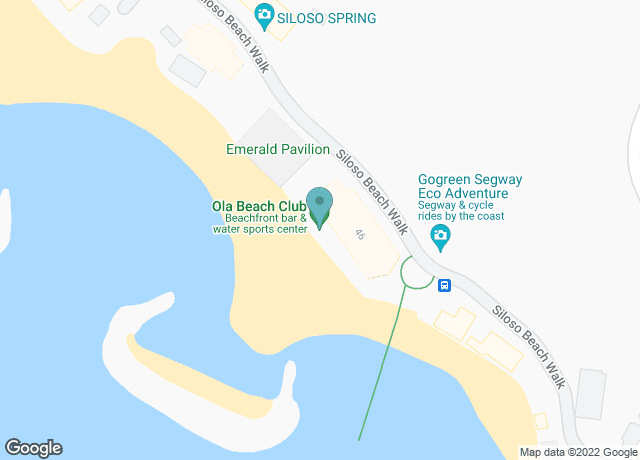 Map showing location of Ola Beach Club