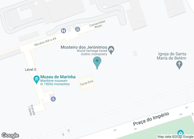Map showing location of Museu de Marinha