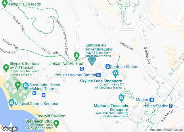 Map showing location of Sentosa 4D AdventureLand