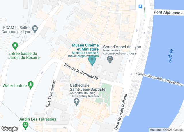Map showing location of Cinema & Miniature Museum