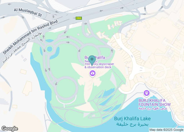 Map showing location of Armani Hotel Dubai Burj Khalifa