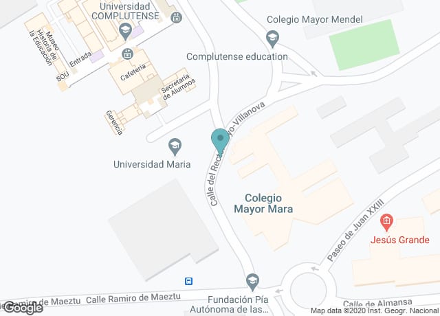 Map showing location of Colegio Mayor Elias Ahuja