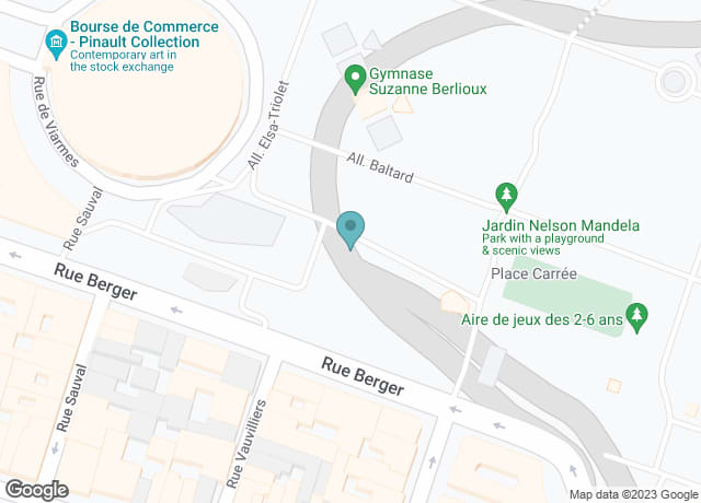 Map showing location of Bistrot du Jardin