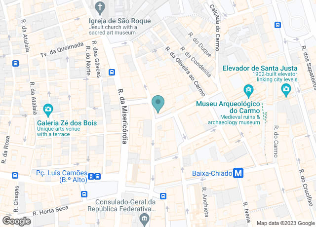 Map showing location of Taqueria do Chiado