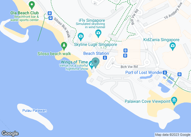 Map showing location of Wings of Time