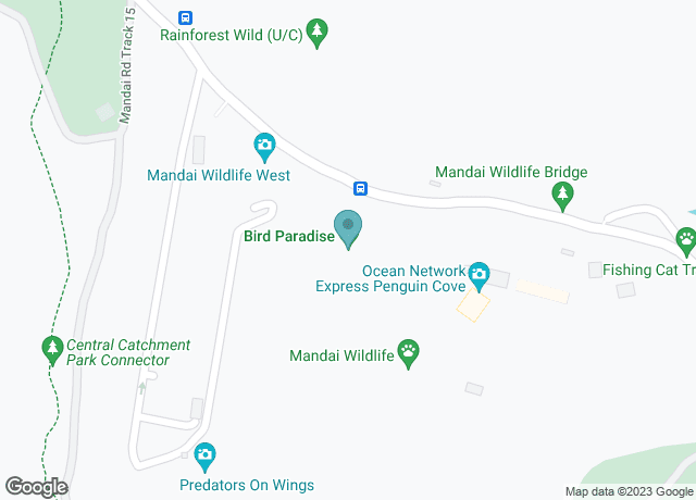 Map showing location of Bird Paradise Singapore