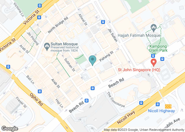 Map showing location of Singapore Sidecars, Sultan Gate