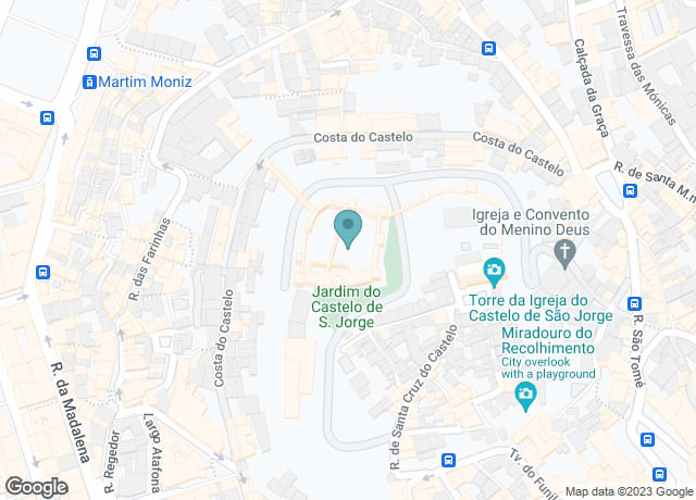 Map showing location of São Jorge Castle