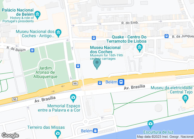 Map showing location of National Coach Museum