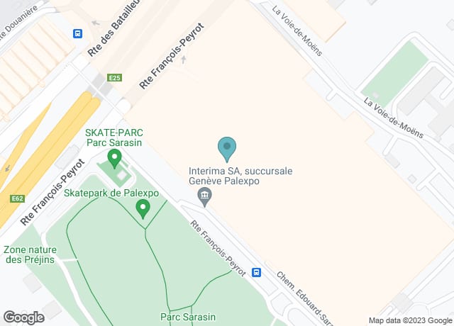 Map showing location of Palexpo